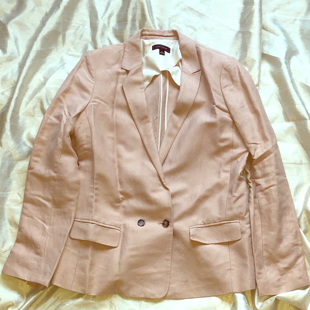 Linen boyfriend blazer